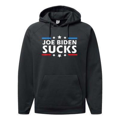 Joe Biden Sucks, Anti Biden Performance Fleece Hoodie