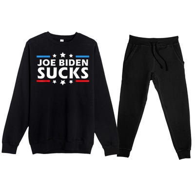 Joe Biden Sucks, Anti Biden Premium Crewneck Sweatsuit Set