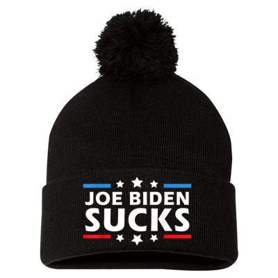 Joe Biden Sucks, Anti Biden Pom Pom 12in Knit Beanie