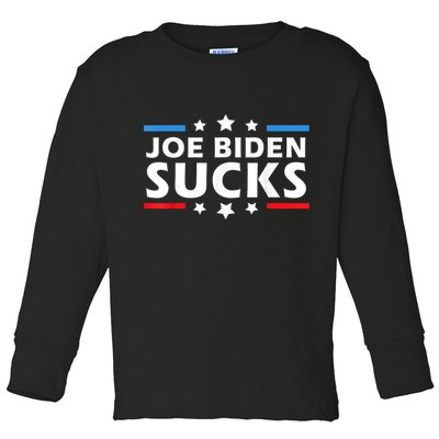 Joe Biden Sucks, Anti Biden Toddler Long Sleeve Shirt