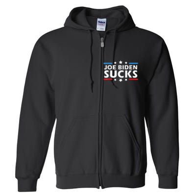 Joe Biden Sucks, Anti Biden Full Zip Hoodie