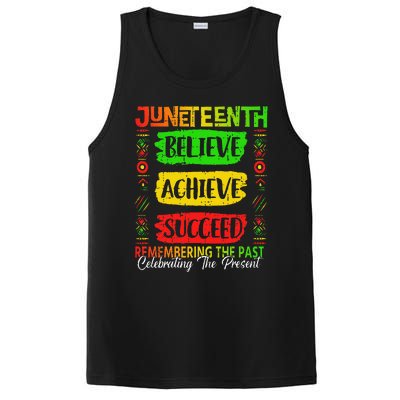 Juneteenth Believe Succeed Remembering The Past African PosiCharge Competitor Tank