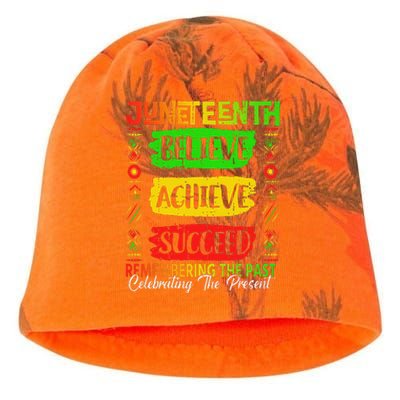 Juneteenth Believe Succeed Remembering The Past African Kati - Camo Knit Beanie