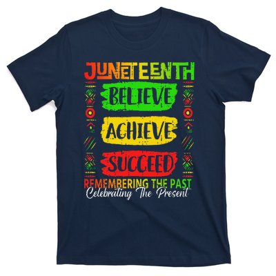 Juneteenth Believe Succeed Remembering The Past African T-Shirt