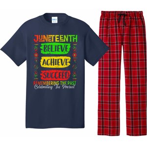 Juneteenth Believe Succeed Remembering The Past African Pajama Set