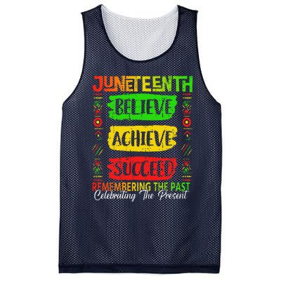 Juneteenth Believe Succeed Remembering The Past African Mesh Reversible Basketball Jersey Tank