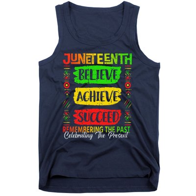 Juneteenth Believe Succeed Remembering The Past African Tank Top