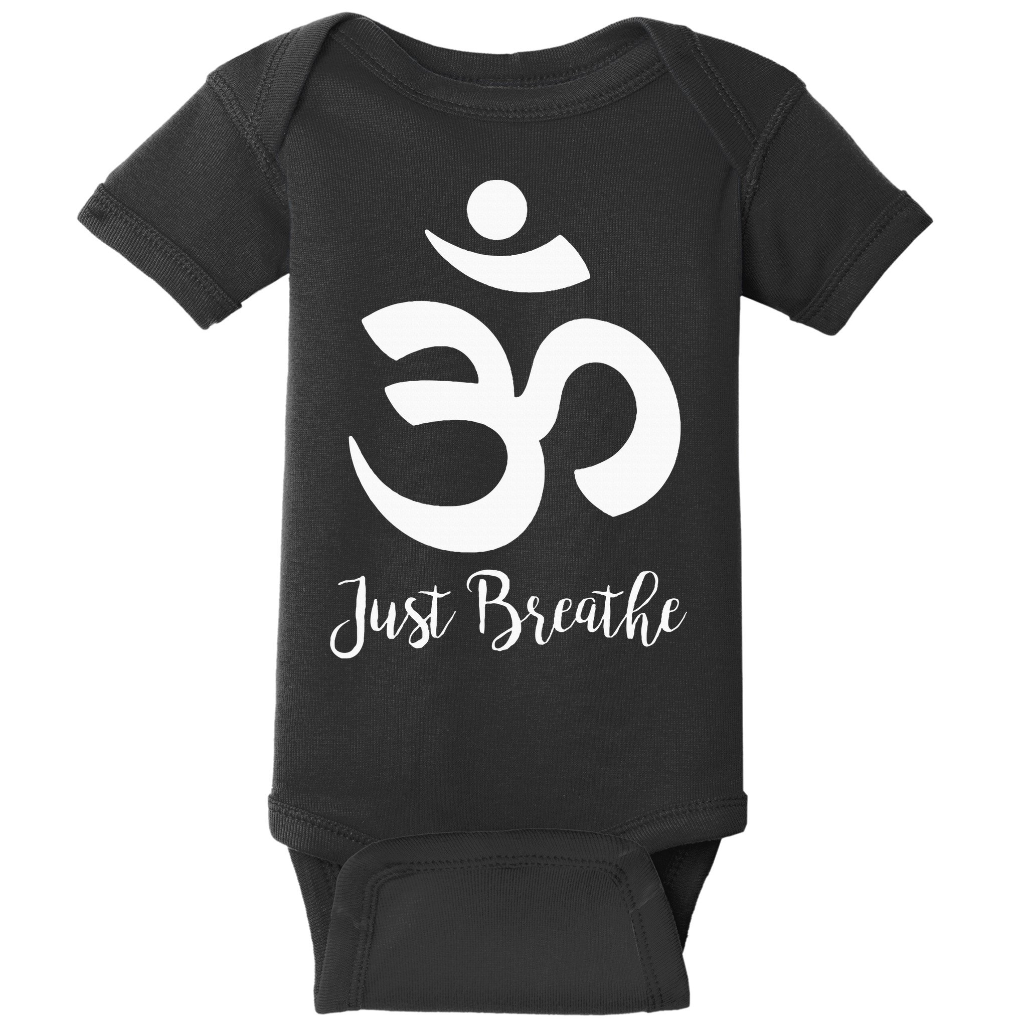 Just Breathe Spiritual Yoga Symbol Namaste Baby Bodysuit