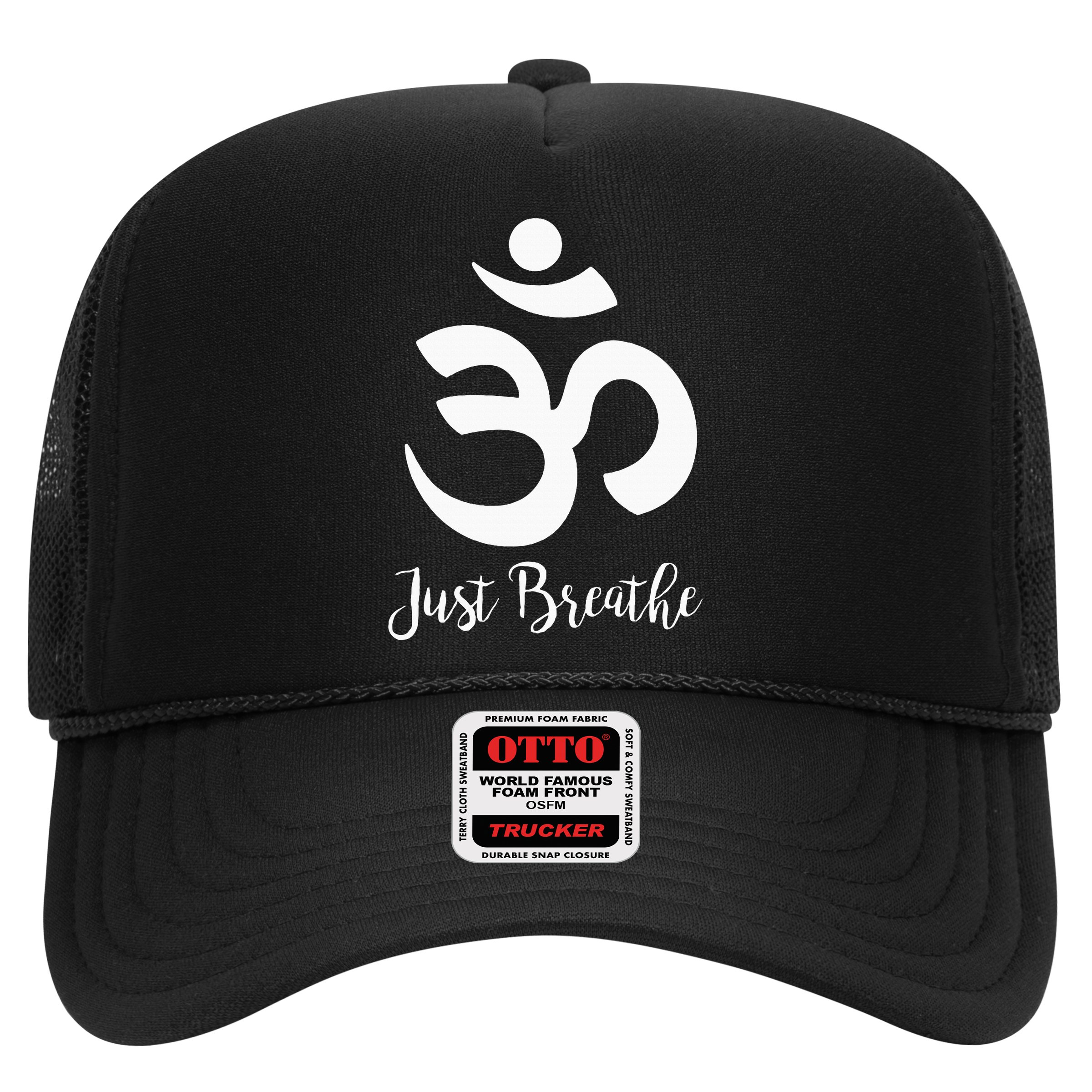 Just Breathe Spiritual Yoga Symbol Namaste Hat