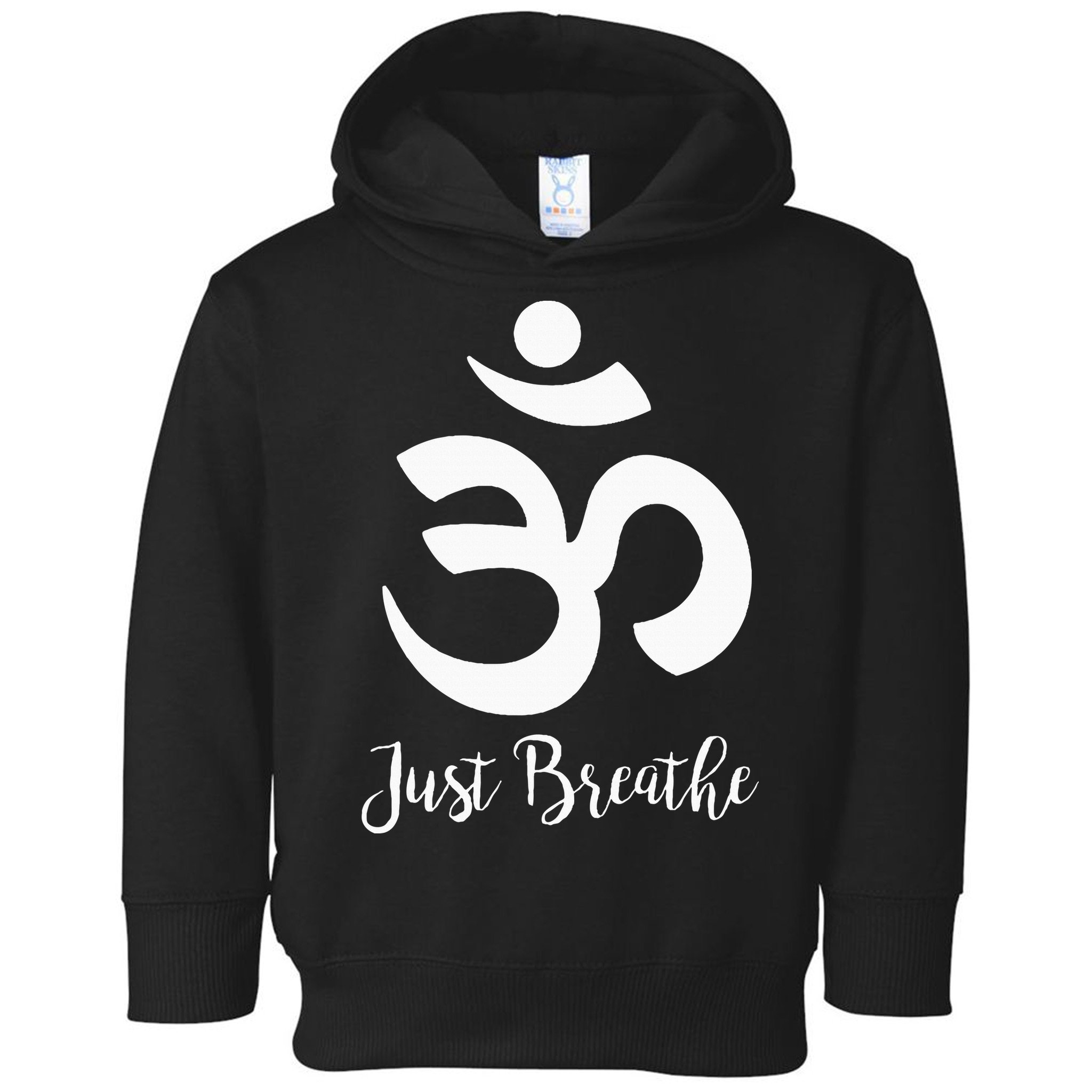 Just Breathe Spiritual Yoga Symbol Namaste Toddler Hoodie
