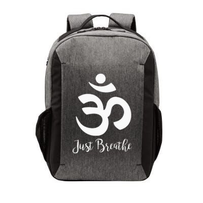 Just Breathe Spiritual Yoga Symbol Namaste Vector Backpack