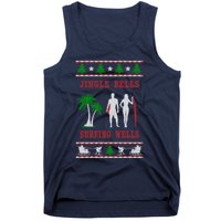 Jingle Bells Surfing Wells Ugly Christmas Tank Top