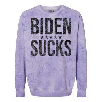 JOE BIDEN SUCKS ANTI BIDEN Colorblast Crewneck Sweatshirt