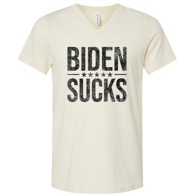 JOE BIDEN SUCKS ANTI BIDEN V-Neck T-Shirt