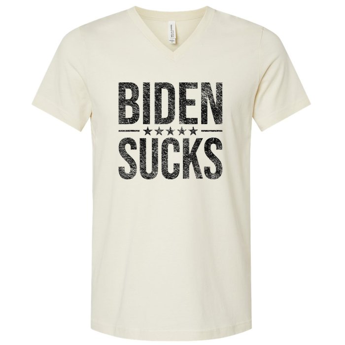 JOE BIDEN SUCKS ANTI BIDEN V-Neck T-Shirt