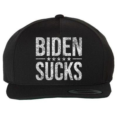 Joe Biden Sucks Anti Biden Wool Snapback Cap