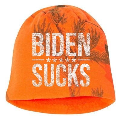 Joe Biden Sucks Anti Biden Kati - Camo Knit Beanie