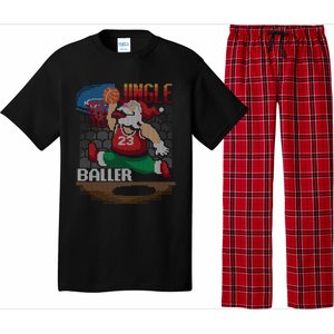 Jingle Baller Santa Claus Basketball Ugly Christmas Gift Pajama Set