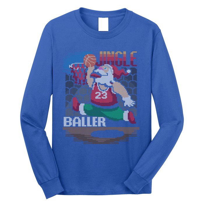 Jingle Baller Santa Claus Basketball Ugly Christmas Gift Long Sleeve Shirt