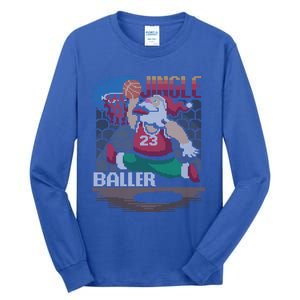 Jingle Baller Santa Claus Basketball Ugly Christmas Gift Tall Long Sleeve T-Shirt