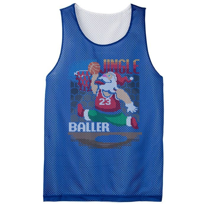 Jingle Baller Santa Claus Basketball Ugly Christmas Gift Mesh Reversible Basketball Jersey Tank