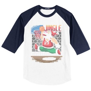 Jingle Baller Santa Claus Basketball Ugly Christmas Gift Baseball Sleeve Shirt