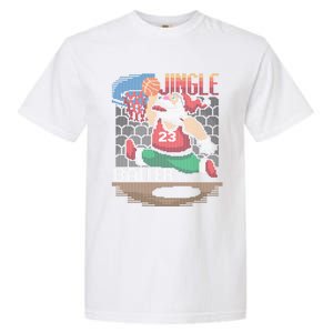 Jingle Baller Santa Claus Basketball Ugly Christmas Gift Garment-Dyed Heavyweight T-Shirt