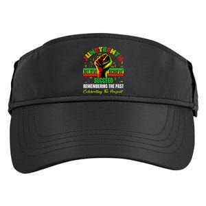 Juneteenth Believe Succeed Remembering The Past Affrican Adult Drive Performance Visor