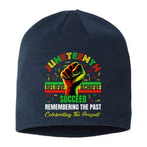 Juneteenth Believe Succeed Remembering The Past Affrican Sustainable Beanie