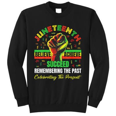 Juneteenth Believe Succeed Remembering The Past Affrican Sweatshirt