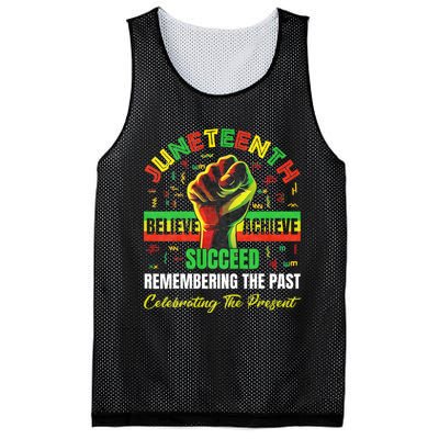 Juneteenth Believe Succeed Remembering The Past Affrican Mesh Reversible Basketball Jersey Tank