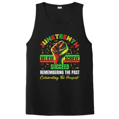 Juneteenth Believe Succeed Remembering The Past Affrican PosiCharge Competitor Tank