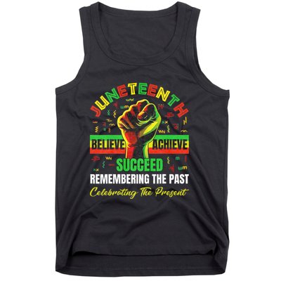 Juneteenth Believe Succeed Remembering The Past Affrican Tank Top