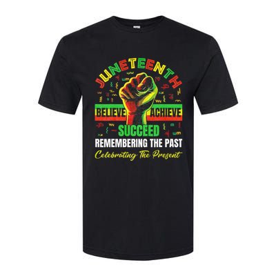 Juneteenth Believe Succeed Remembering The Past Affrican Softstyle CVC T-Shirt