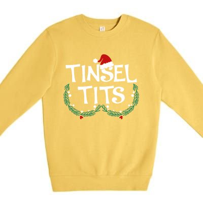 Jingle Balls Tinsel Tits Couples Christmas Matching Couple Gift Premium Crewneck Sweatshirt