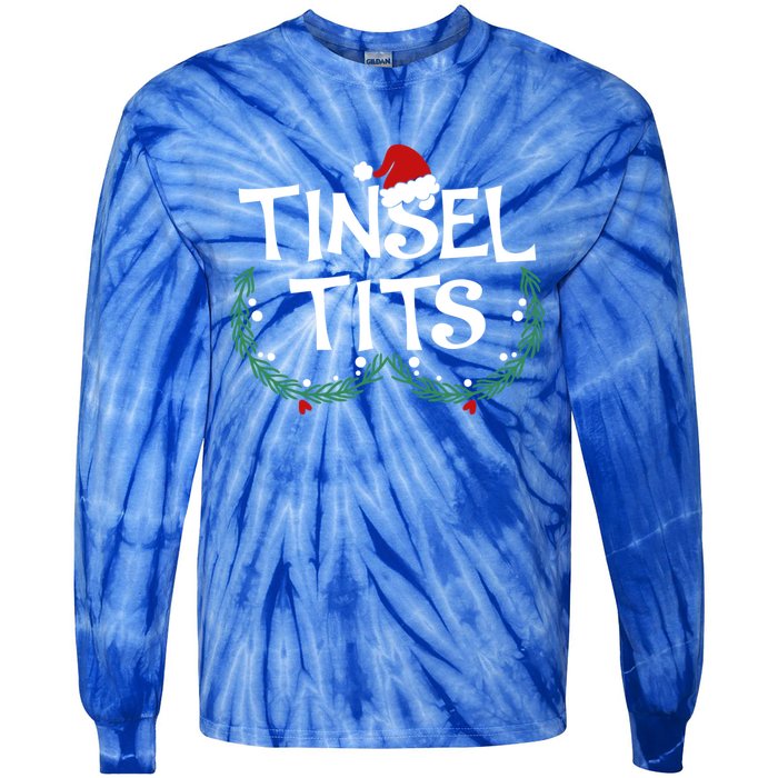 Jingle Balls Tinsel Tits Couples Christmas Matching Couple Gift Tie-Dye Long Sleeve Shirt