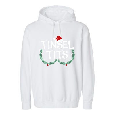 Jingle Balls Tinsel Tits Couples Christmas Matching Couple Gift Garment-Dyed Fleece Hoodie