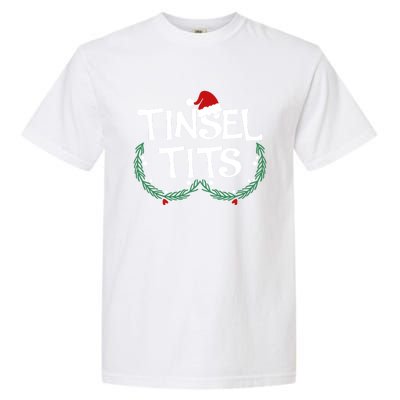 Jingle Balls Tinsel Tits Couples Christmas Matching Couple Gift Garment-Dyed Heavyweight T-Shirt