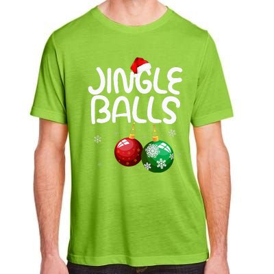 Jingle Balls Tinsel Tits Funny Christmas Couples Matching Adult ChromaSoft Performance T-Shirt