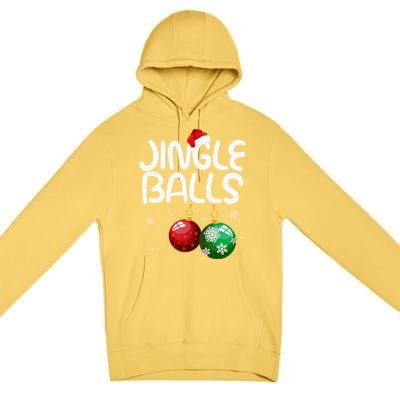 Jingle Balls Tinsel Tits Funny Christmas Couples Matching Premium Pullover Hoodie