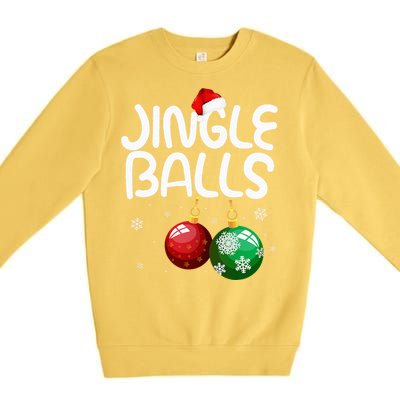 Jingle Balls Tinsel Tits Funny Christmas Couples Matching Premium Crewneck Sweatshirt