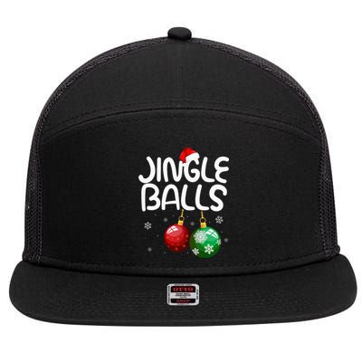 Jingle Balls Tinsel Tits Funny Christmas Couples Matching 7 Panel Mesh Trucker Snapback Hat