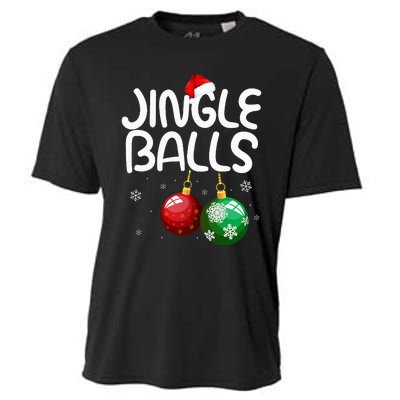 Jingle Balls Tinsel Tits Funny Christmas Couples Matching Cooling Performance Crew T-Shirt