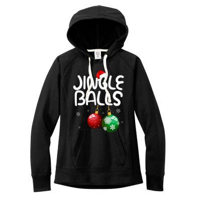 Jingle Balls Tinsel Tits Funny Christmas Couples Matching Women's Fleece Hoodie