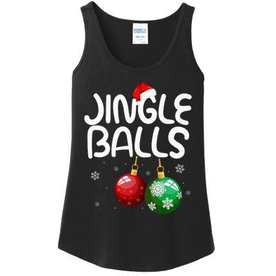 Jingle Balls Tinsel Tits Funny Christmas Couples Matching Ladies Essential Tank