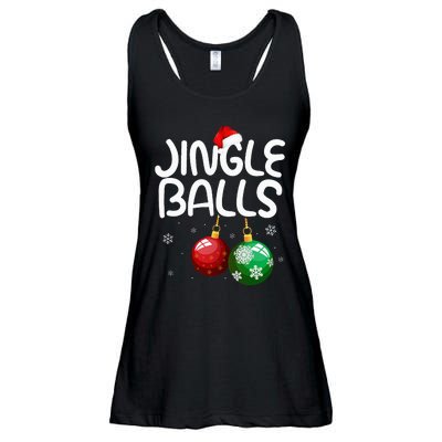 Jingle Balls Tinsel Tits Funny Christmas Couples Matching Ladies Essential Flowy Tank