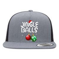 Jingle Balls Tinsel Tits Funny Christmas Couples Matching Flat Bill Trucker Hat