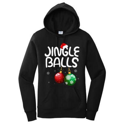 Jingle Balls Tinsel Tits Funny Christmas Couples Matching Women's Pullover Hoodie