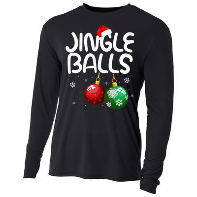 Jingle Balls Tinsel Tits Funny Christmas Couples Matching Cooling Performance Long Sleeve Crew