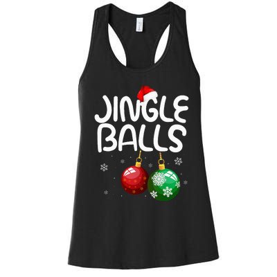 Jingle Balls Tinsel Tits Funny Christmas Couples Matching Women's Racerback Tank